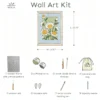 Punch needle supplies wall art kit 8 pieces 5mm needle threader wooden frame premium yarns awl nails pen