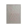 Daisy wall art pattern with blooming flowers outlined in pink on fabric for punch needle embroidery home decor project