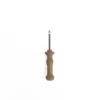 Punch needle fixed 3.5mm with a non-adjustable 4.3cm long brass tip and wooden handle.