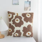 Punch Needle Pillow Kit | Brown Flowers