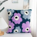 Punch Needle Pillow Kit | Purple Flowers