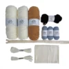 Punch Needle Pillow Kit | White Flowers