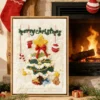 holakits- punch needle- wall art kit- abstract art- Christmas tree- 2 Punch Needle Wall Art Kit | Christmas Tree